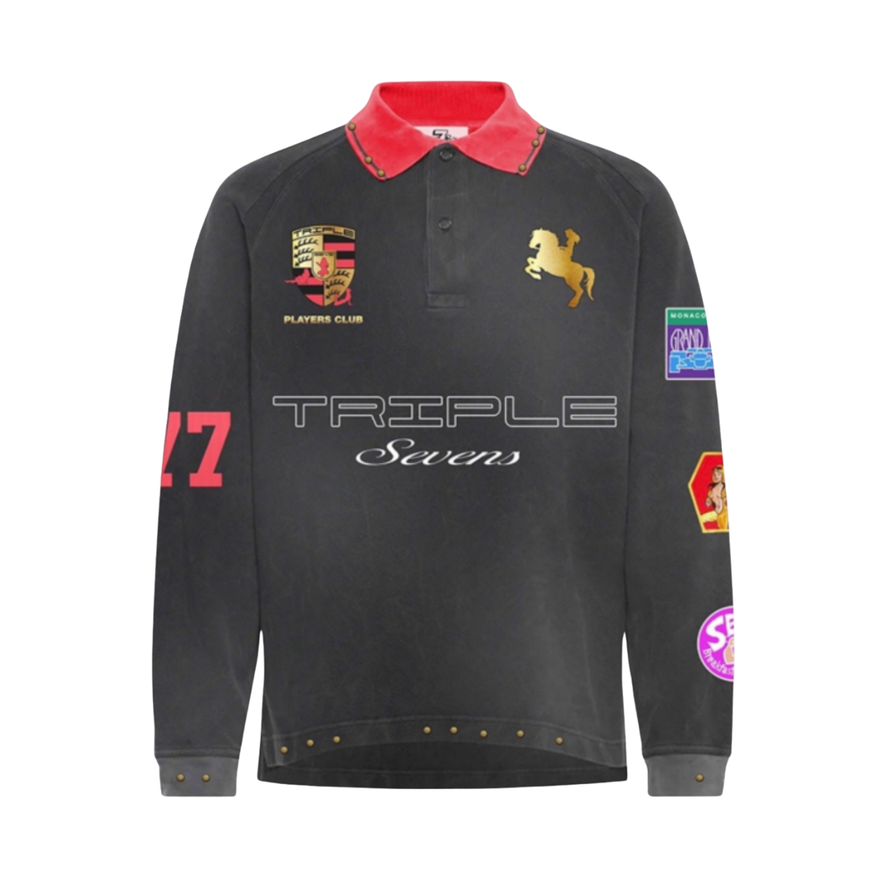 TRIPLE SEVEN POLO 'SPONSOR BLACK'