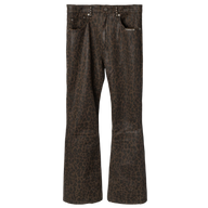 VAGUE STUDIOS DENIM PANT 'WAXED BOOTCUT LEOPARD'