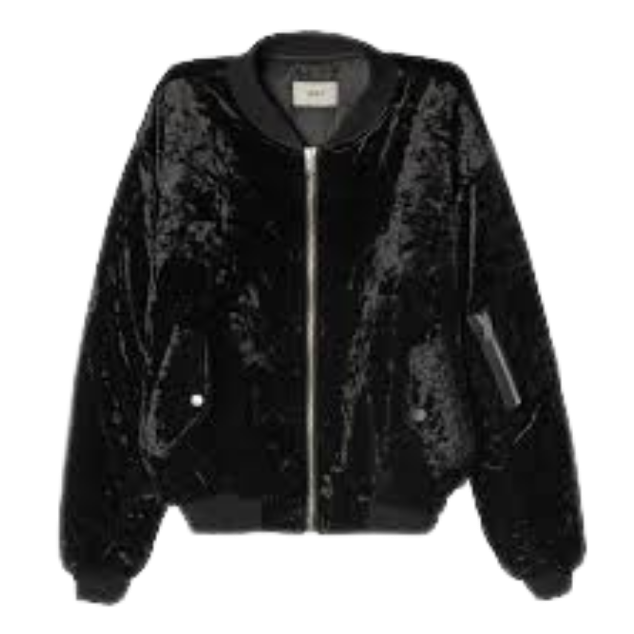 VAGUE STUDIOS BOMBER JACKET 'CRUSHED VELVET BLACK'