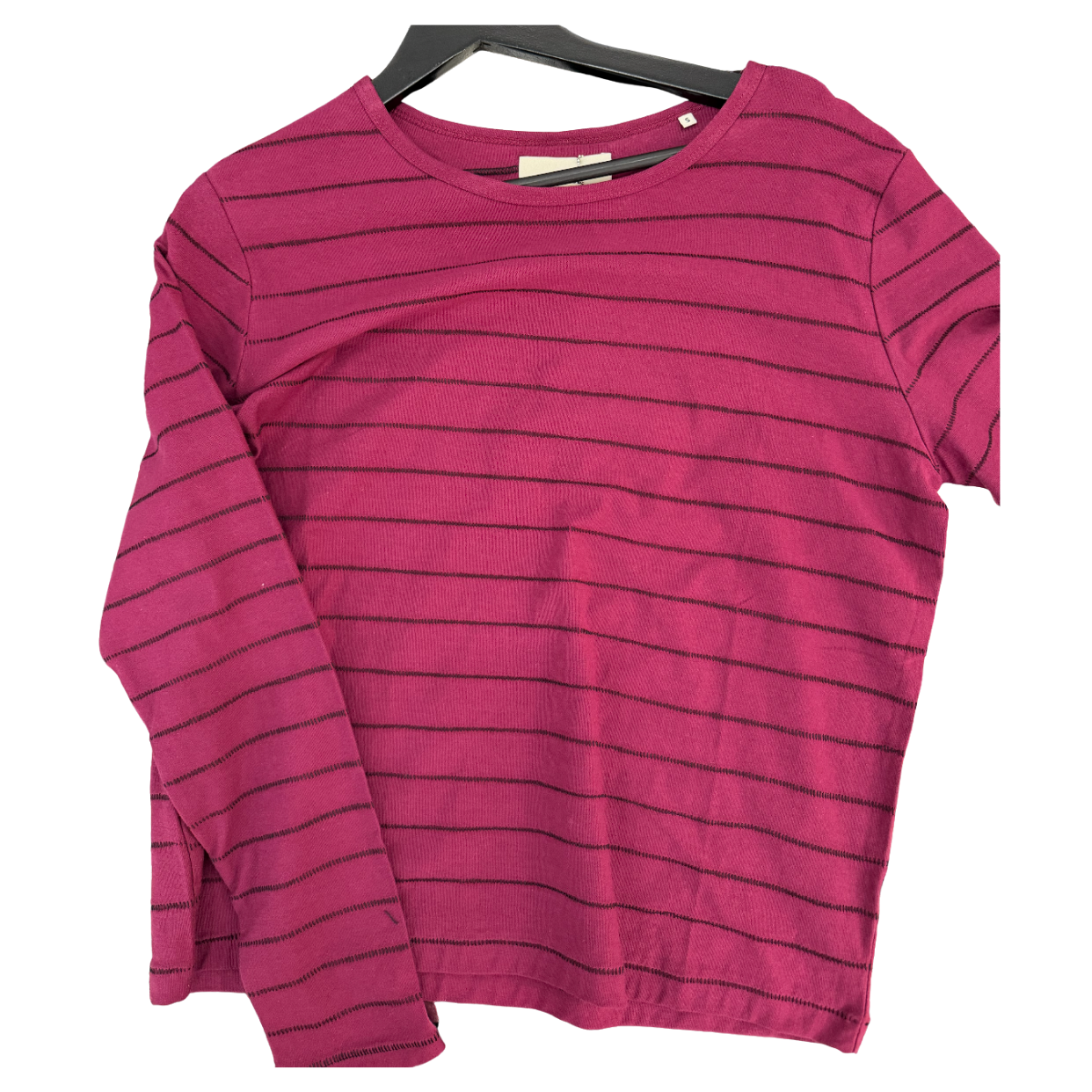 VAGUE STUDIOS LONGSLEEVE 'SINGLE STITCH STRIPED MAGENTA'