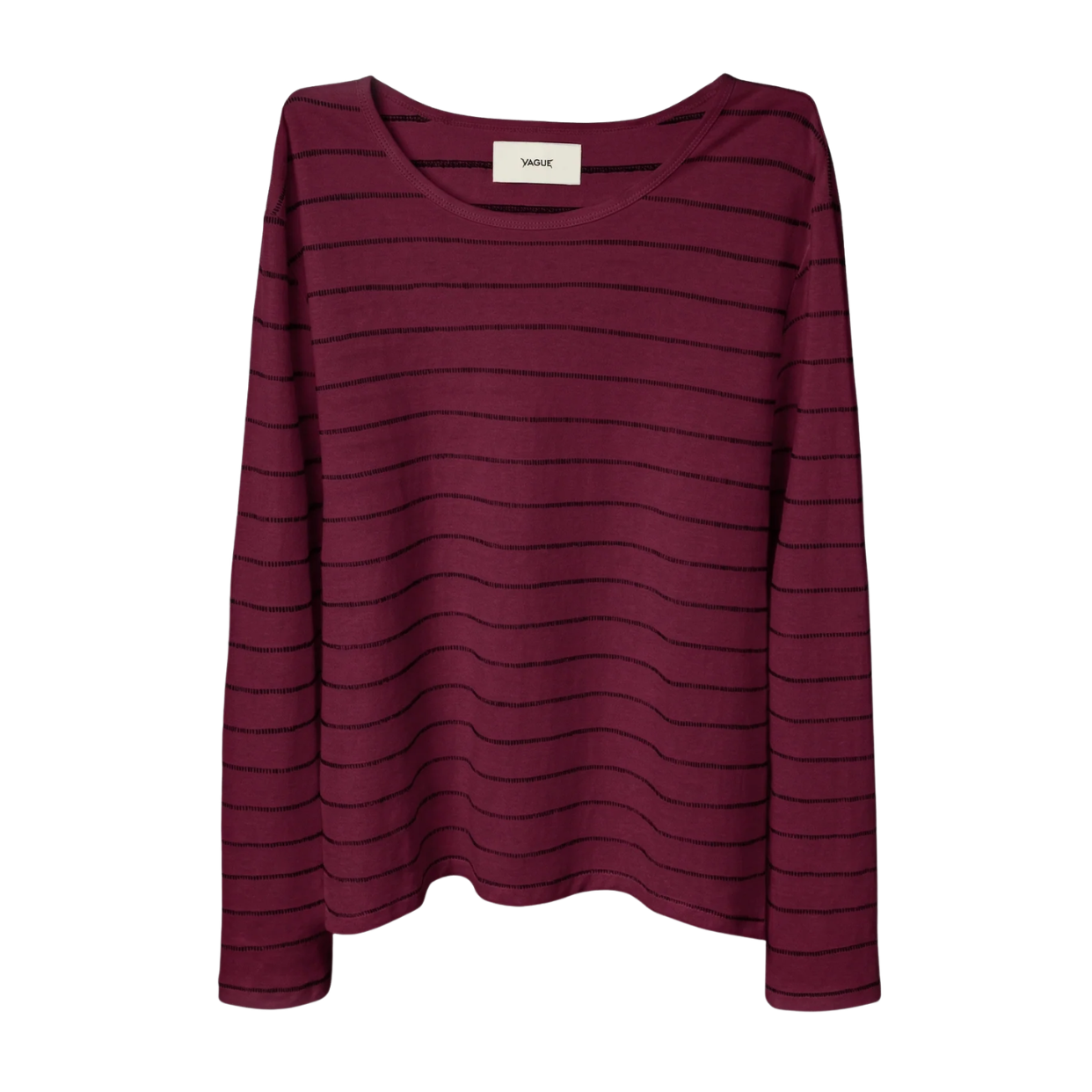 VAGUE STUDIOS LONGSLEEVE 'SINGLE STITCH STRIPED PLUM'