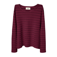 VAGUE STUDIOS LONGSLEEVE 'SINGLE STITCH STRIPED PLUM'
