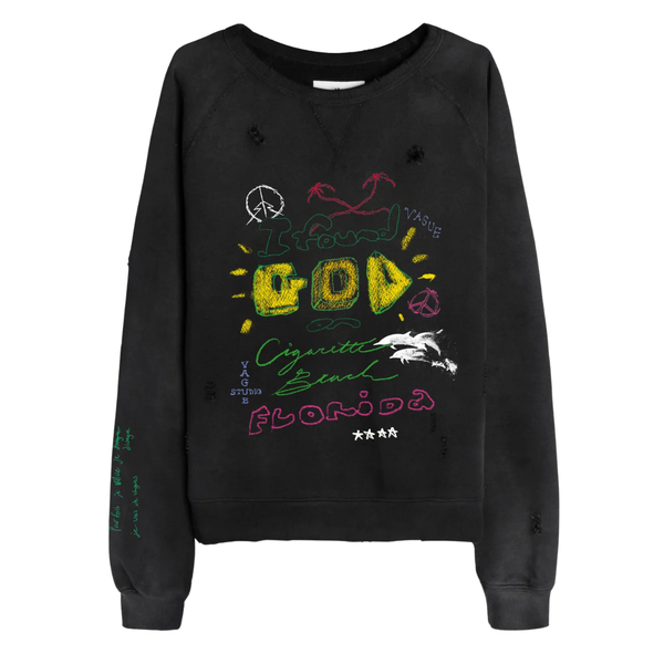 VAGUE STUDIOS CREWNECK 'I FOUND GOD BLACK'