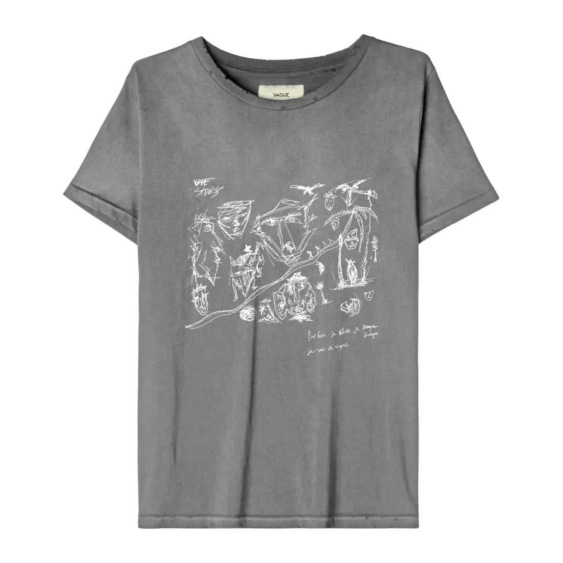 VAGUE STUDIOS TEE 'SCRIBBLE SUNBEAT GREY'