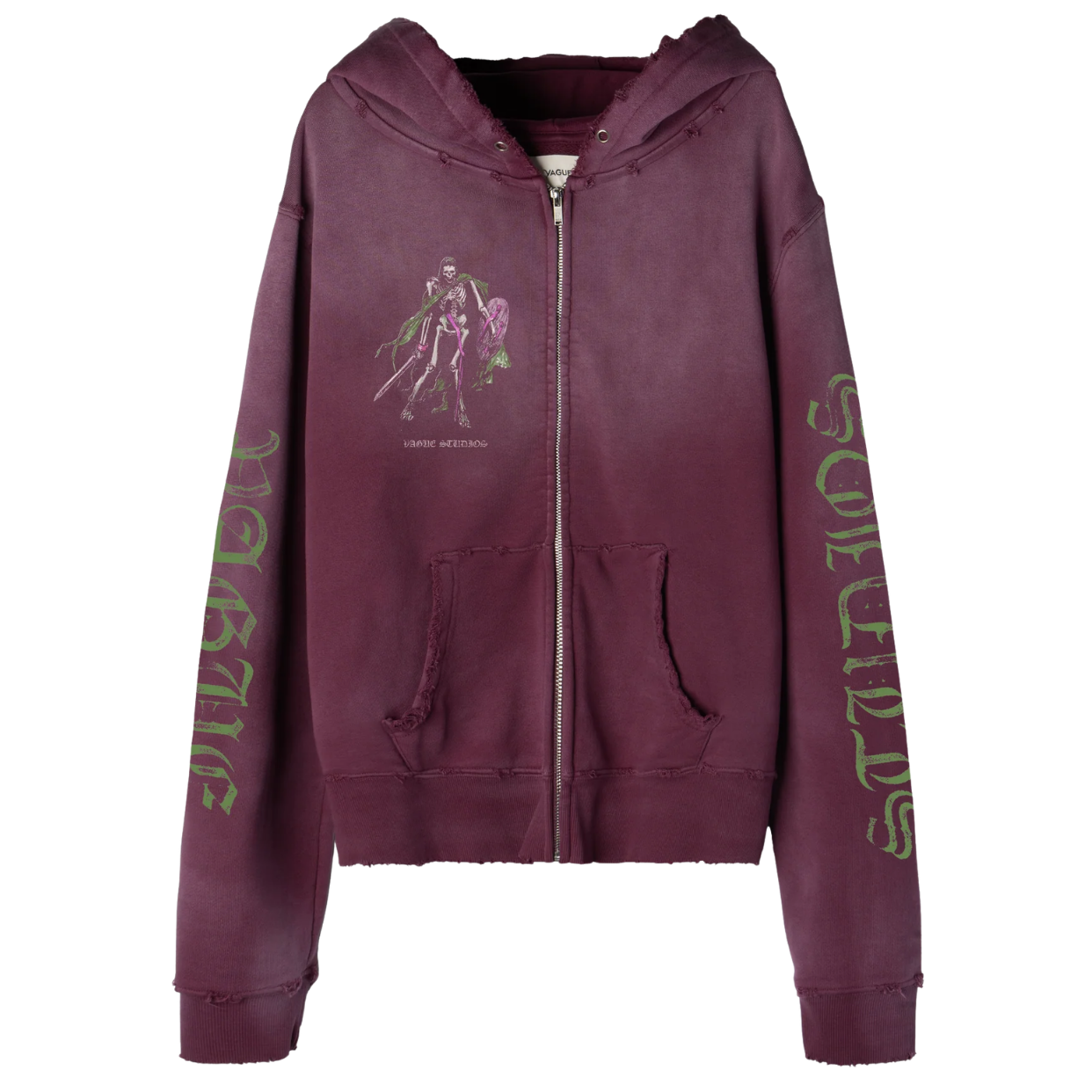VAGUE STUDIOS ZIP-UP 'BONES SUNBEAT PLUM'