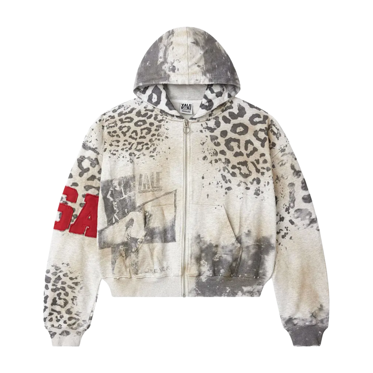 VALE FOREVER HOODIE 'ZIPUP CHEETAH GREY'