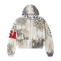 VALE FOREVER HOODIE 'ZIPUP CHEETAH GREY'