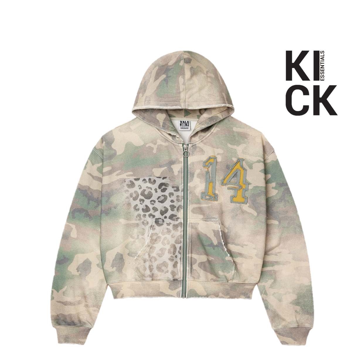 VALE FOREVER HOODIE 'ZIP-UP CHEETAH CAMO'