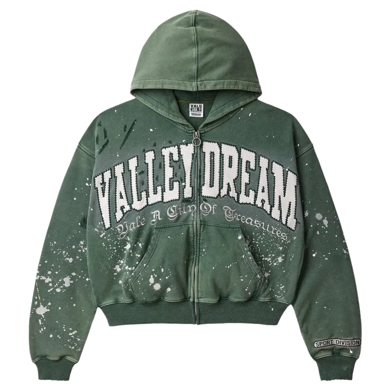 VALE FOREVER HOODIE 'ZIP-UP PINE PAINT'