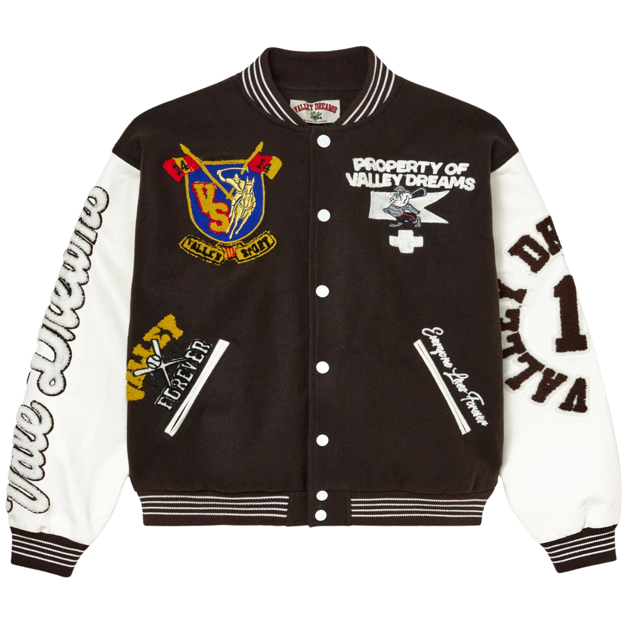 VALE FOREVER JACKET 'ALUMNI BROWN VARSITY'