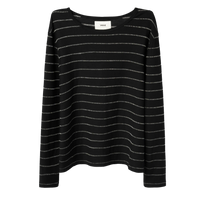 VAGUE STUDIOS LONGSLEEVE 'SINGLE STITCH STRIPED BLACK'