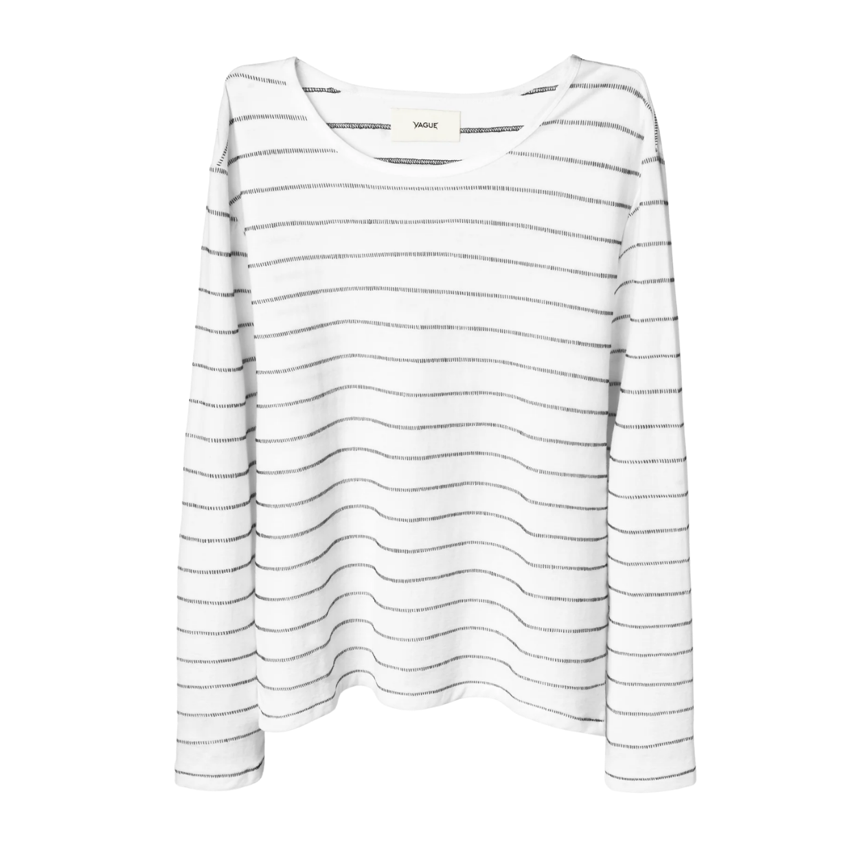VAGUE STUDIOS LONGSLEEVE 'SINGLE STITCH STRIPED WHITE'
