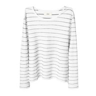 VAGUE STUDIOS LONGSLEEVE 'SINGLE STITCH STRIPED WHITE'
