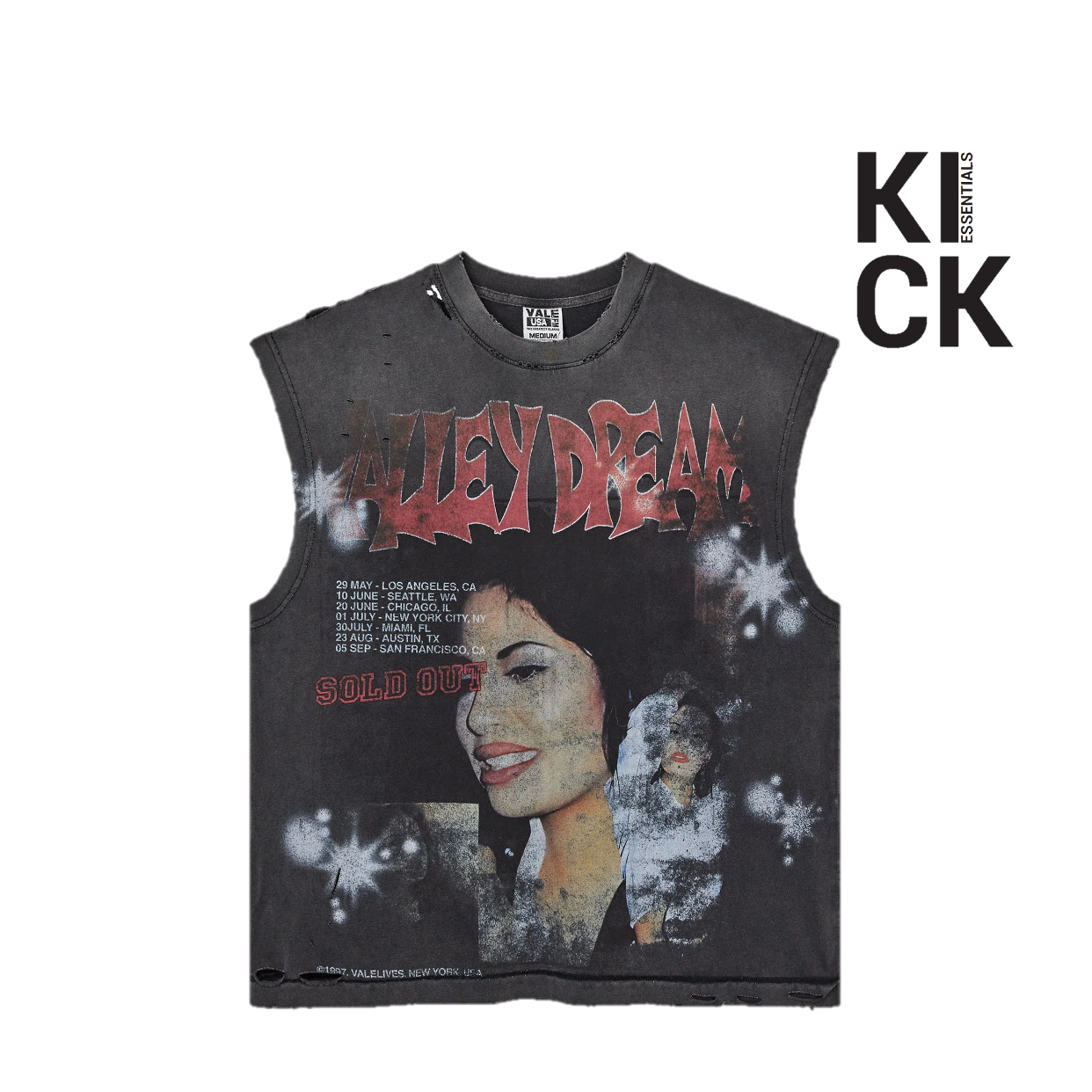 VALE FOREVER TANK 'LA FLOR MUSCLE BLACK'