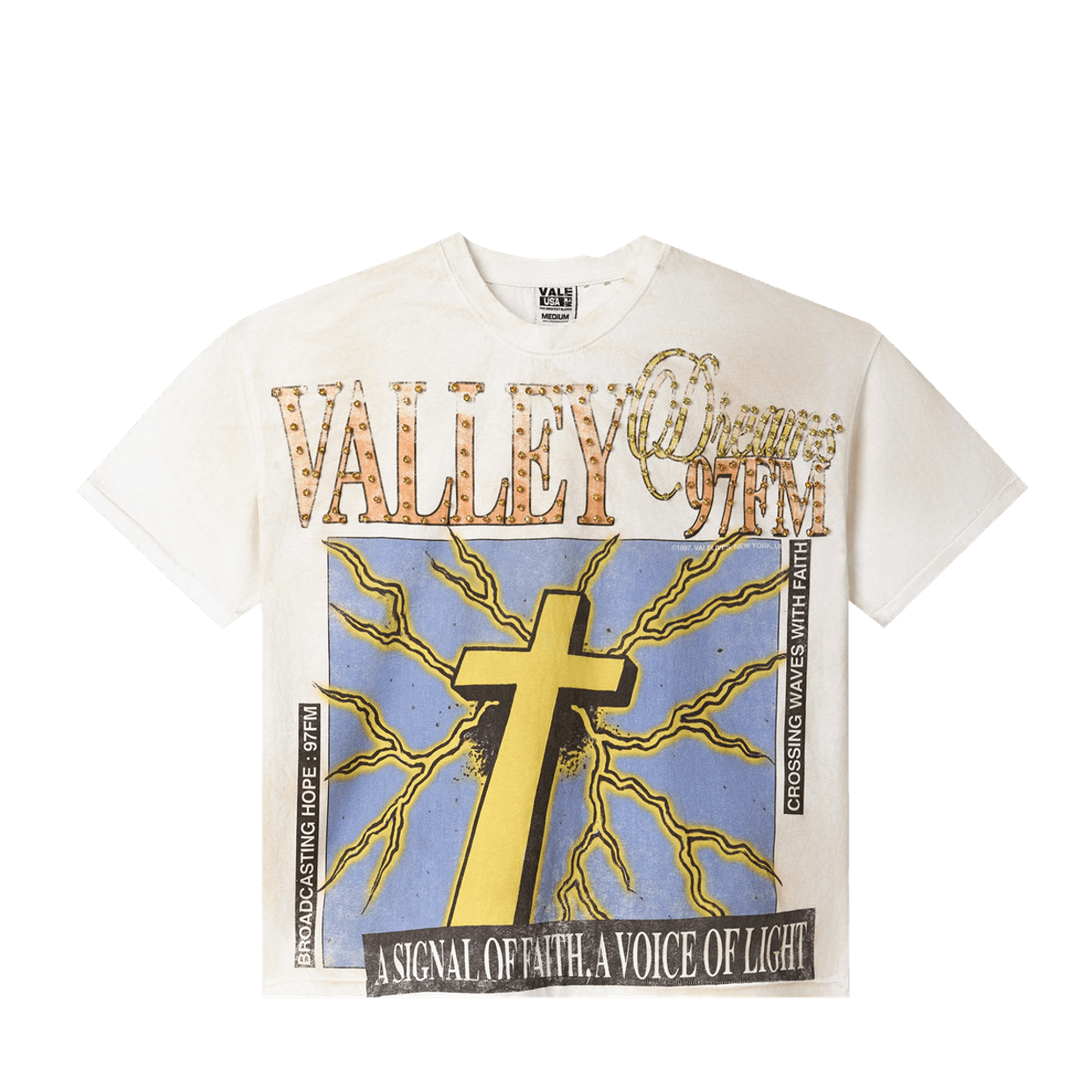 VALE FOREVER TEE 'THUNDER CROSS BLING'
