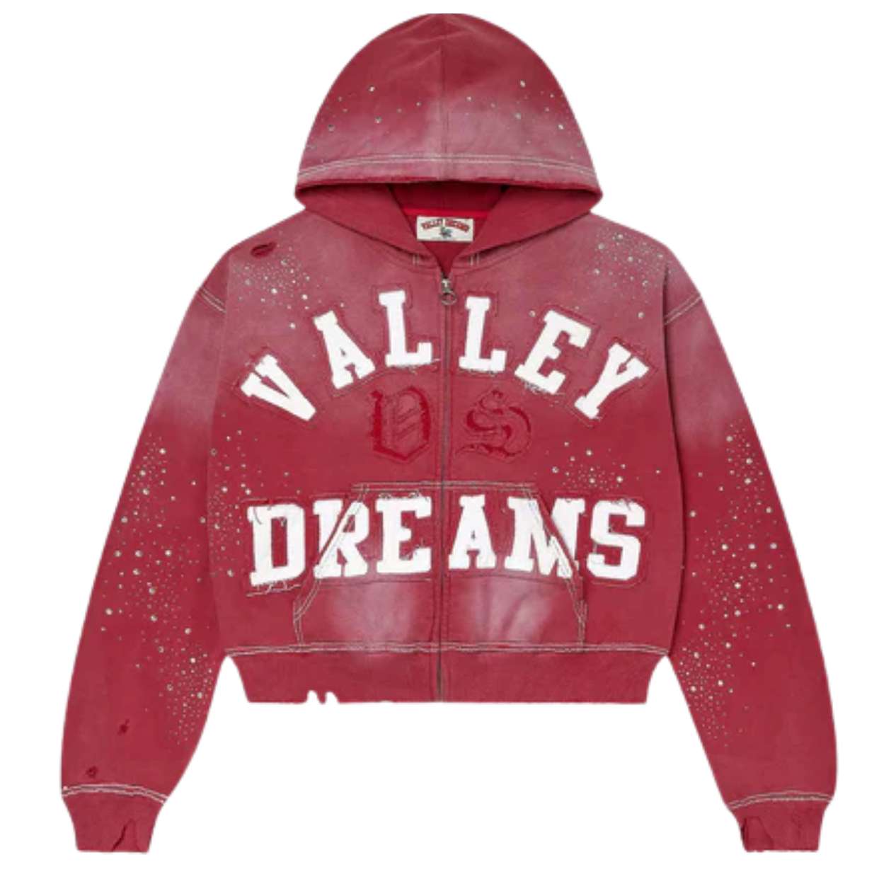 VALE FOREVER HOODIE 'ZIP CLASSICO RUBY'