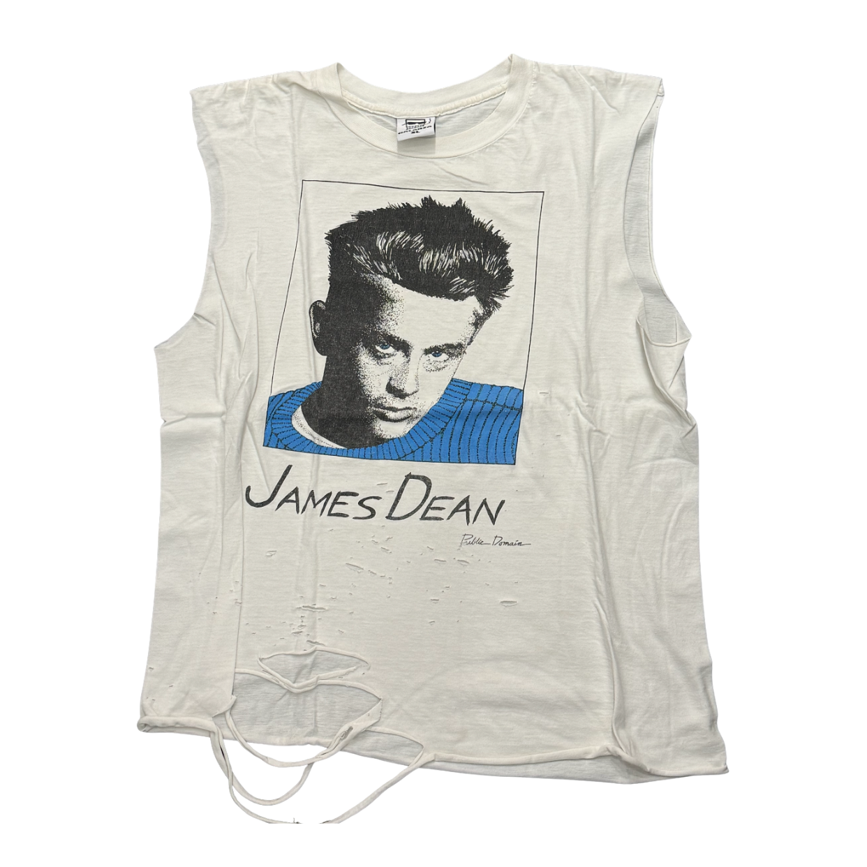 VINTAGE TANK 'JAMES DEAN PORTRAIT WHITE'