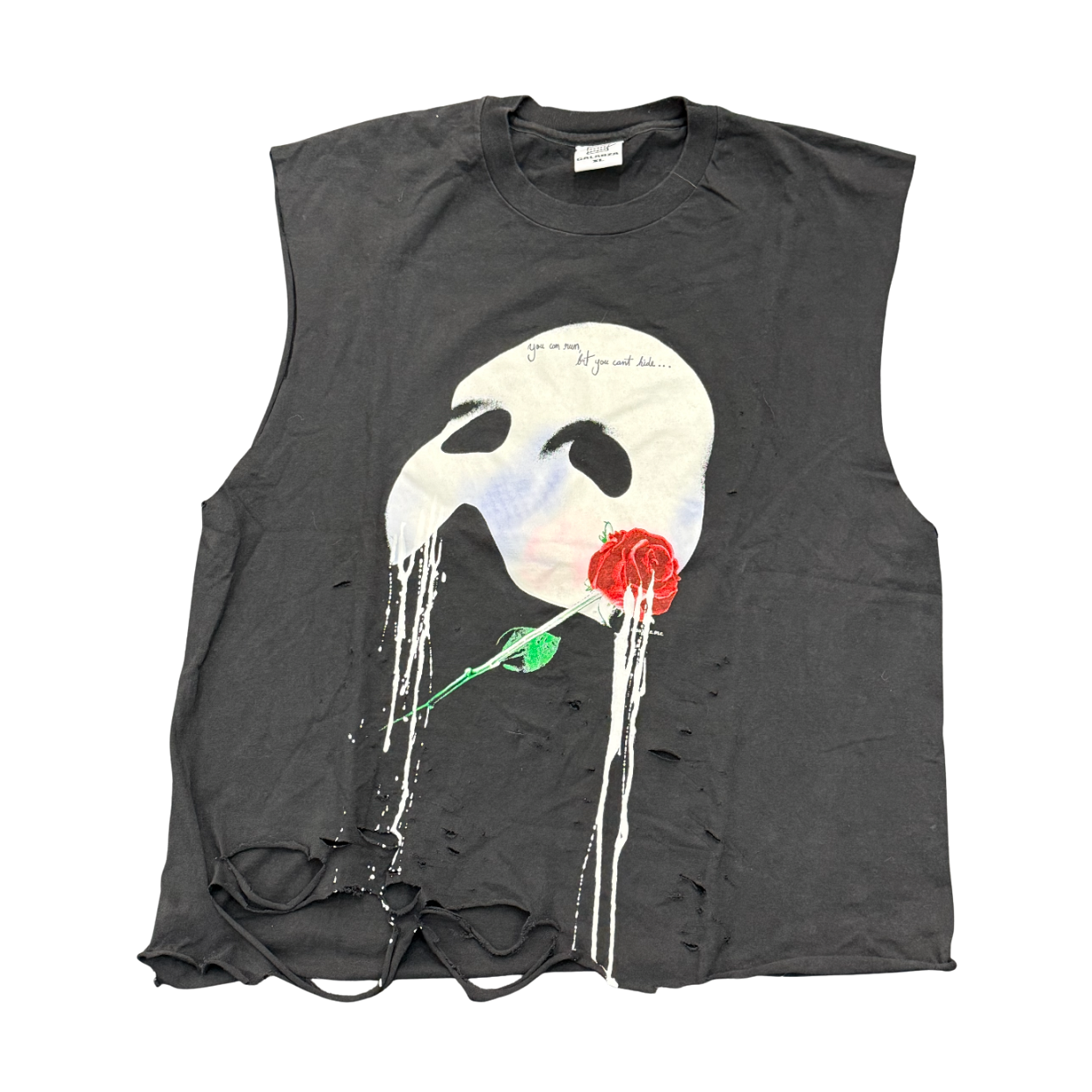 VINTAGE TANK 'PHANTOM OF OPERA RUN BUT CANT HIDE BLACK'