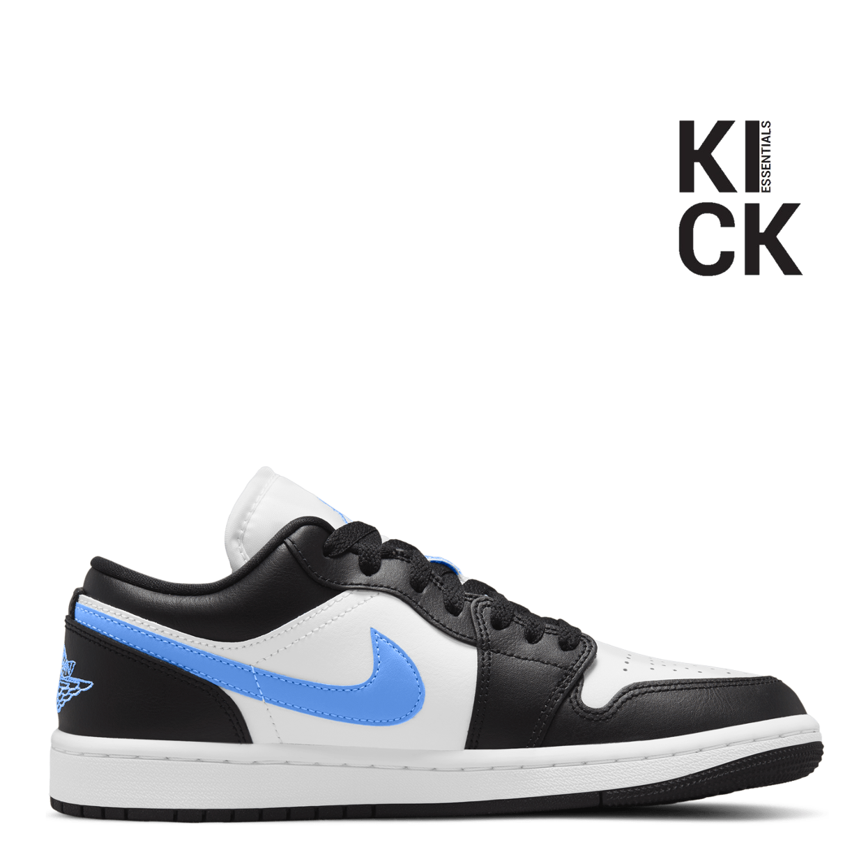 AIR JORDAN 1 LOW (W) 'BLACK UNIVERSITY BLUE WHITE'