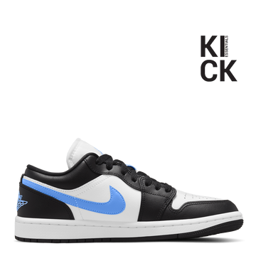 AIR JORDAN 1 LOW (W) 'BLACK UNIVERSITY BLUE WHITE'