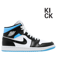 AIR JORDAN 1 MID (W) 'UNIVERSITY BLUE BLACK WHITE'