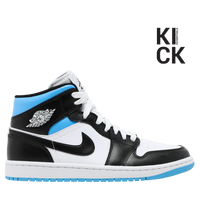 AIR JORDAN 1 MID (W) 'UNIVERSITY BLUE BLACK WHITE'