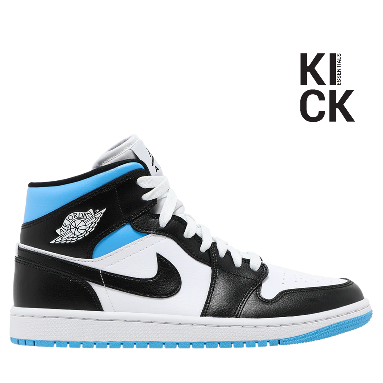 AIR JORDAN 1 MID (W) 'UNIVERSITY BLUE BLACK WHITE'