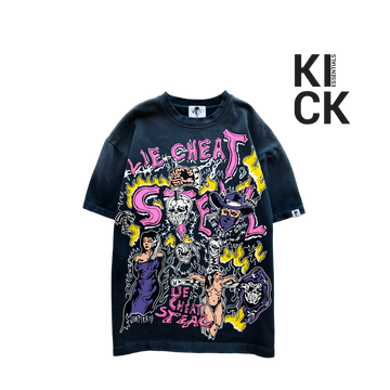 WARREN LOTAS TEE 'LIE CHEAT BLACK'