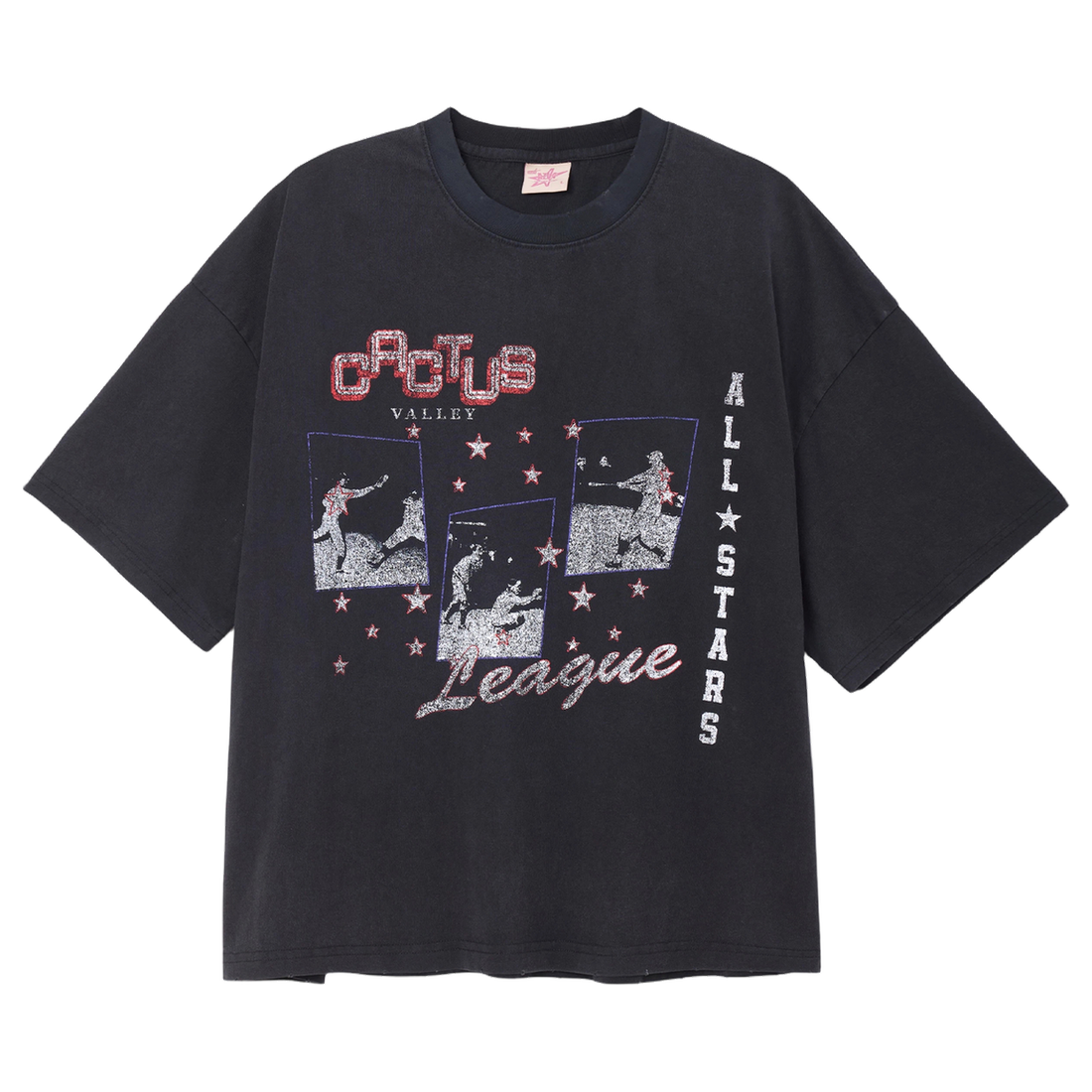 AZVA TEE 'BIG LEAGUE BLACK'