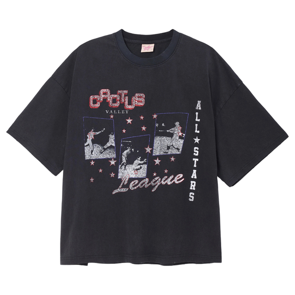 AZVA TEE 'BIG LEAGUE BLACK'