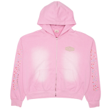 AZVA ZIP HOODIE 'CRYSTAL CACTUS PINK'