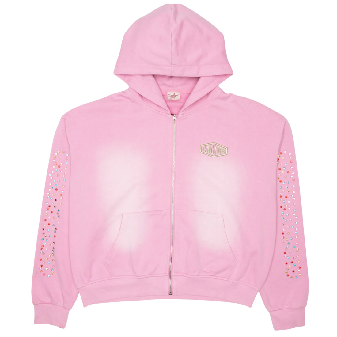 AZVA ZIP HOODIE 'CRYSTAL CACTUS PINK'