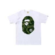 BAPE TEE 'CAMO BIG HEAD WHITE GREEN'