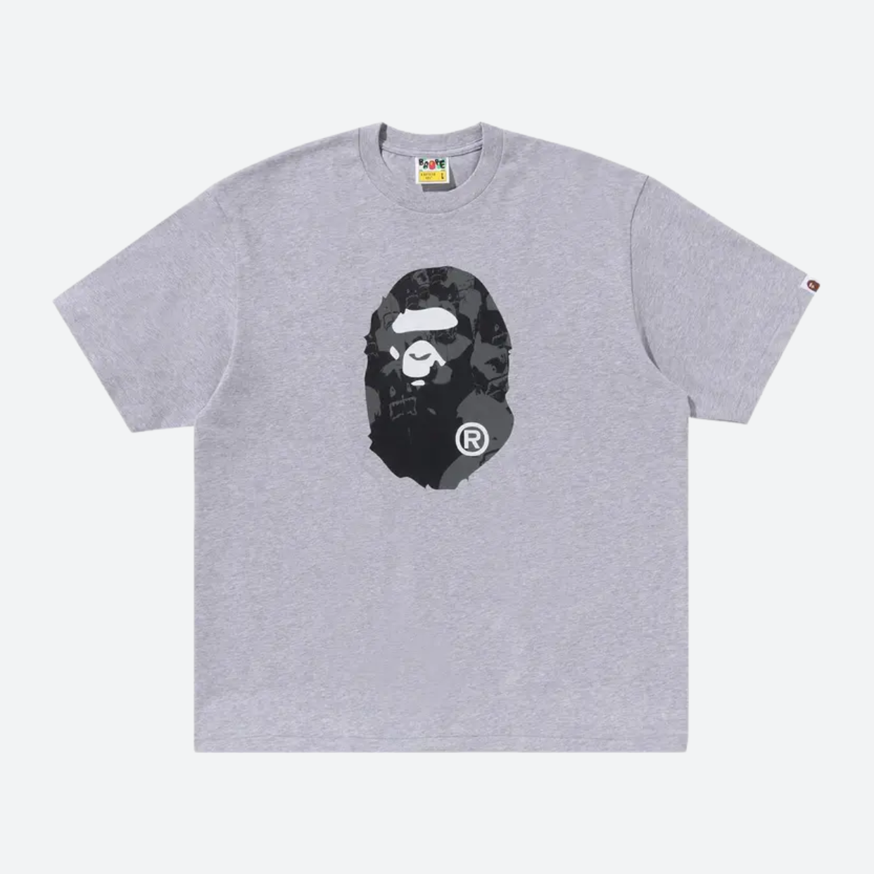 BAPE TEE 'SHARK COLLEGE LOGO GREY'