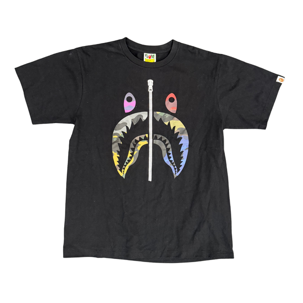 BAPE TEE 'SHARK ZIPPER MULTI COLOR CAMO'