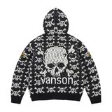 Supreme Zip-Up 'Vanson Leathers Skull Black'