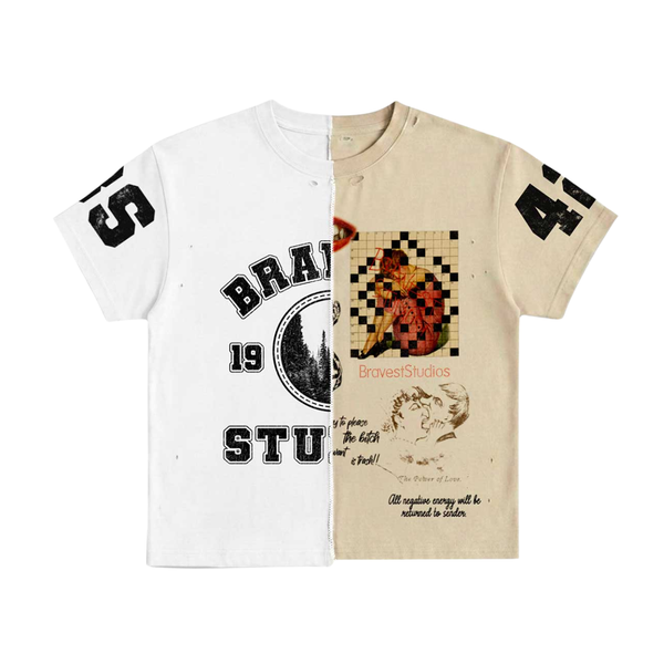 BRAVEST STUDIOS TEE 'HALF TAN PUZZLE'
