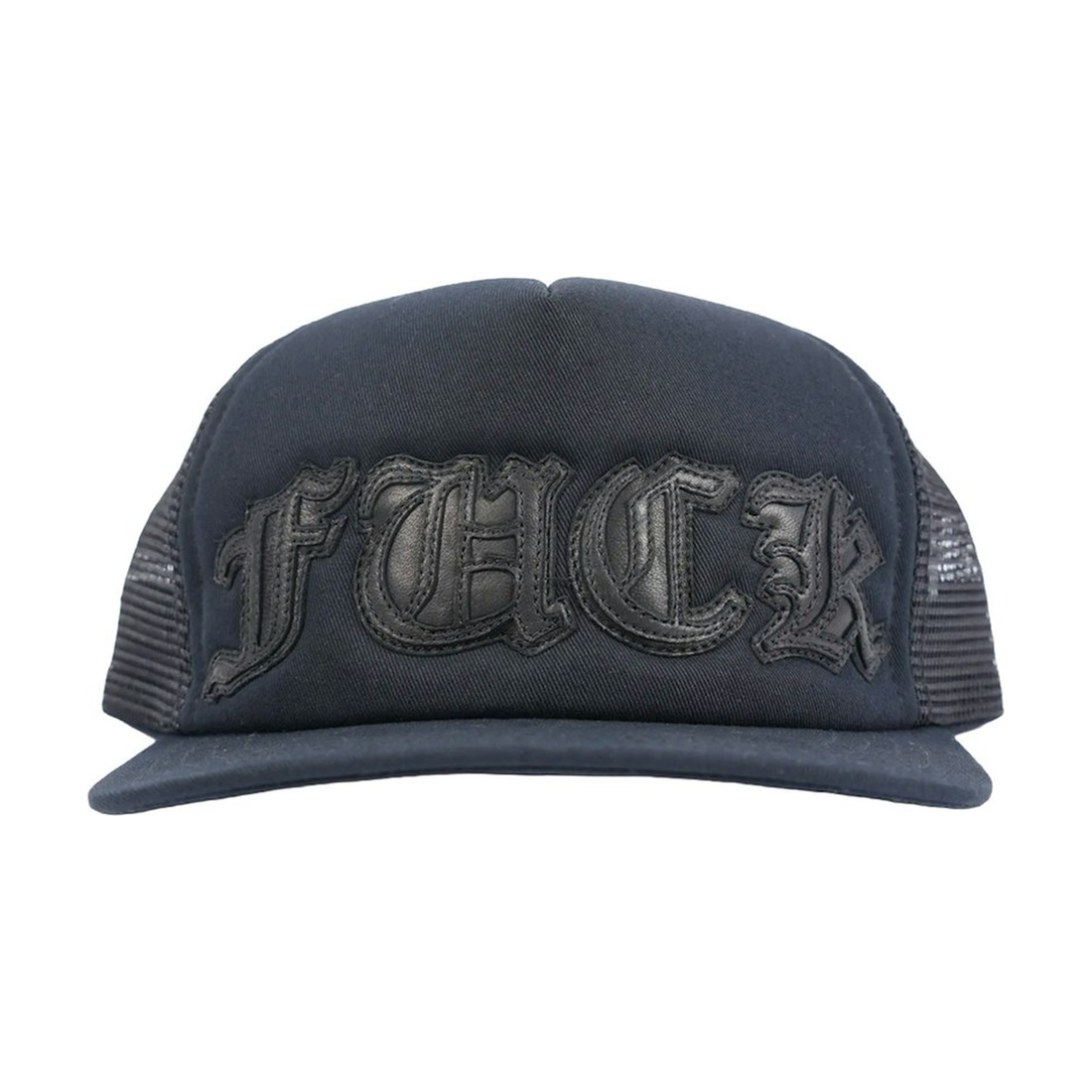 CHROME HEARTS HAT 'FUCK LETTER PATCH TRUCKER BLACK'