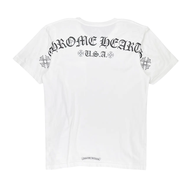 CHROME HEARTS TEE 'USA BANNER LOGO WHITE'