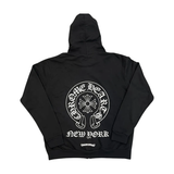 CHROME HEARTS HOODIE 'ZIP UP HORSESHOE NEW YORK BLACK'
