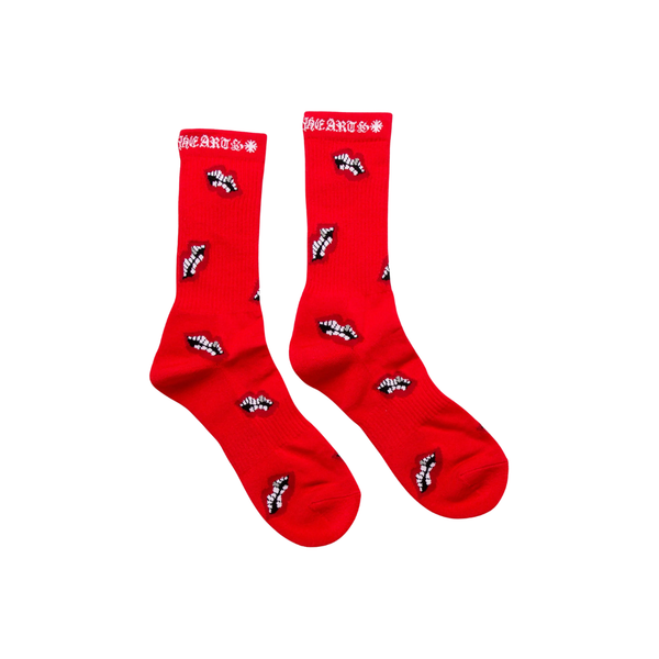 CHROME HEARTS SOCKS 'CHOMPER RED'