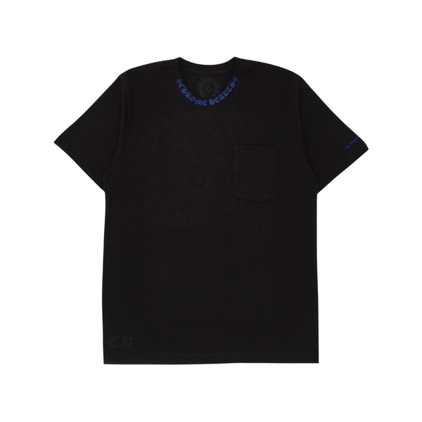 CHROME HEARTS TEE '1988 BLACK BLUE NECK LOGO'