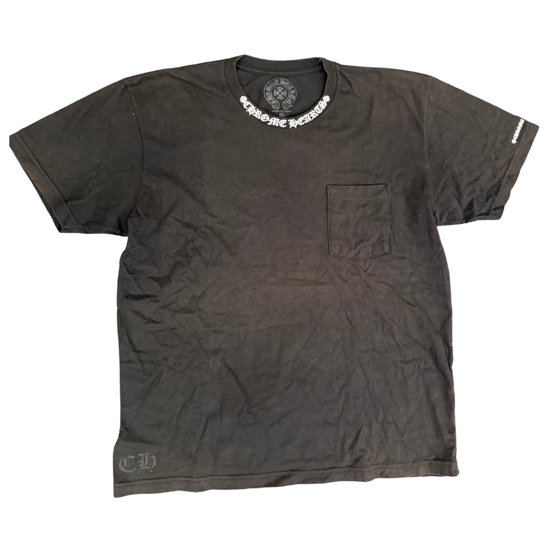 CHROME HEARTS TEE 'NECK LOGO BLACK'