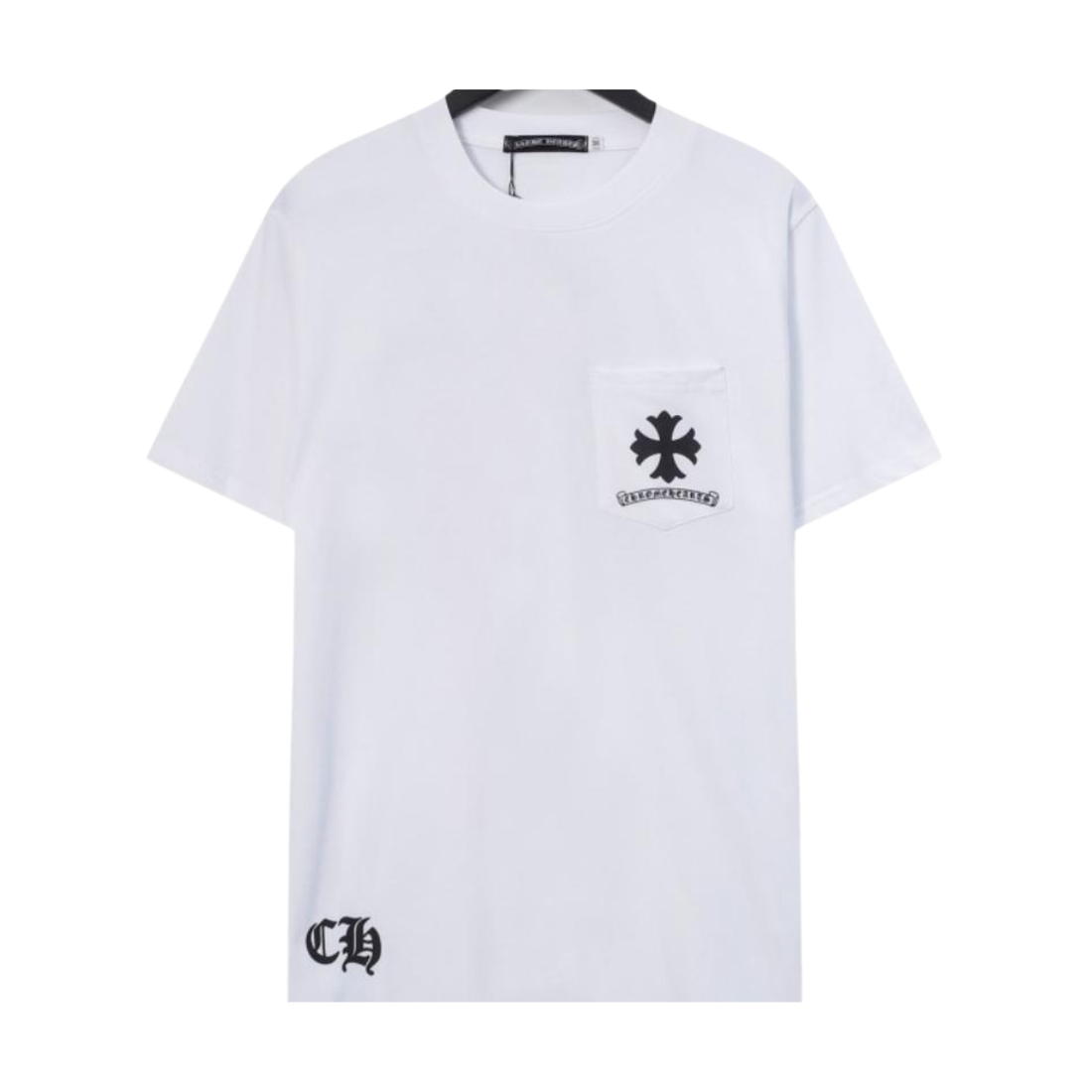 CHROME HEARTS TEE 'SPIRAL CROSS LOGO WHITE (LIGHTLY USED)'