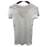 CHROME HEARTS V-NECK TEE 'DOUBLE CROSS WHITE (LIGHTLY USED)'