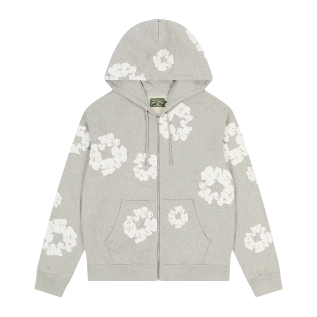 DENIM TEARS ZIP HOODIE 'GREY'