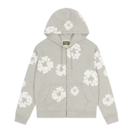 DENIM TEARS ZIP HOODIE 'GREY'