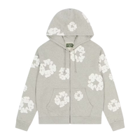 DENIM TEARS ZIP HOODIE 'GREY'