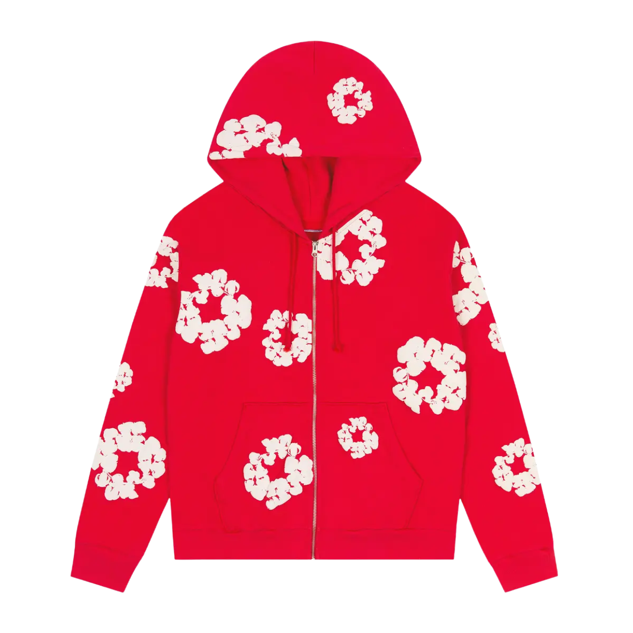 DENIM TEARS ZIP HOODIE 'RED'