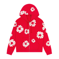 DENIM TEARS ZIP HOODIE 'RED'